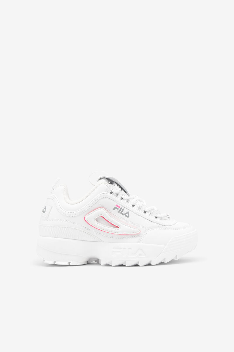 Fila Big Disruptor 2 Logo Reveal Platform Skor Barn Vita Rosa | 3Um6Cp3Mome