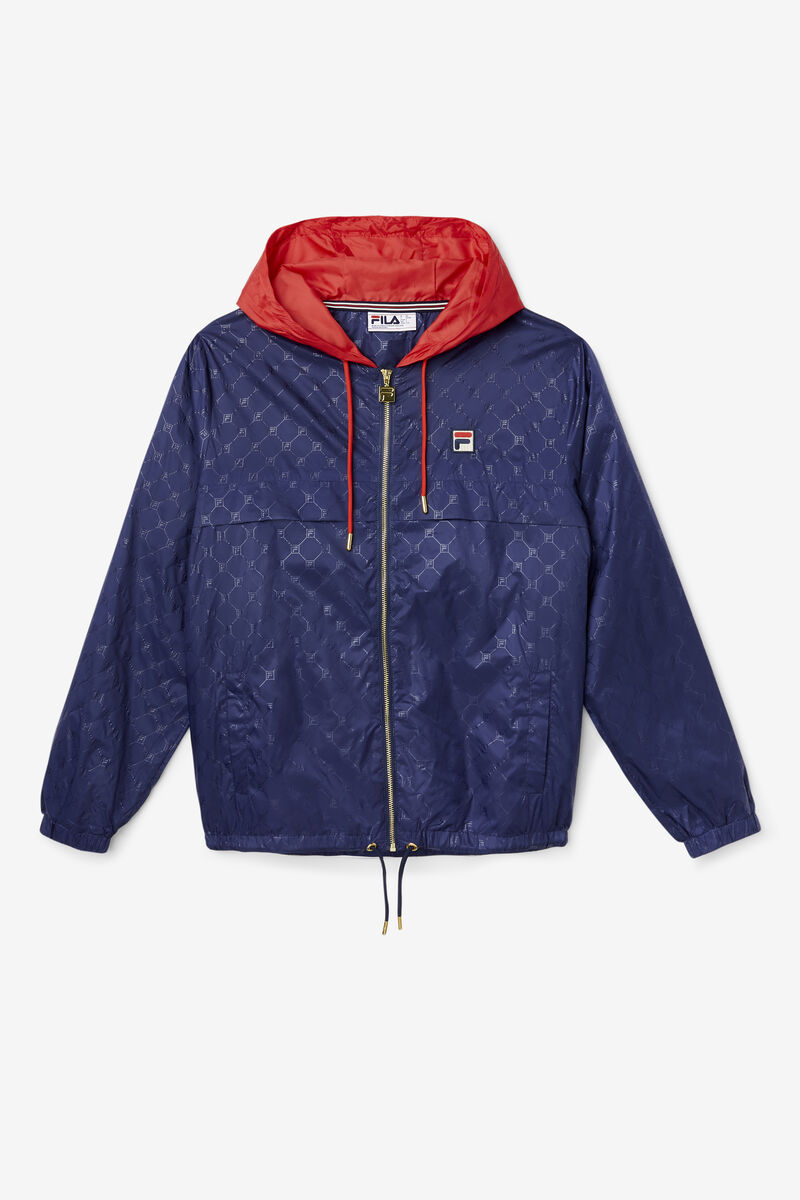 Fila Copper Hood Jacket Jacka Herr Marinblå Röda | 3uIY9NLrBU3