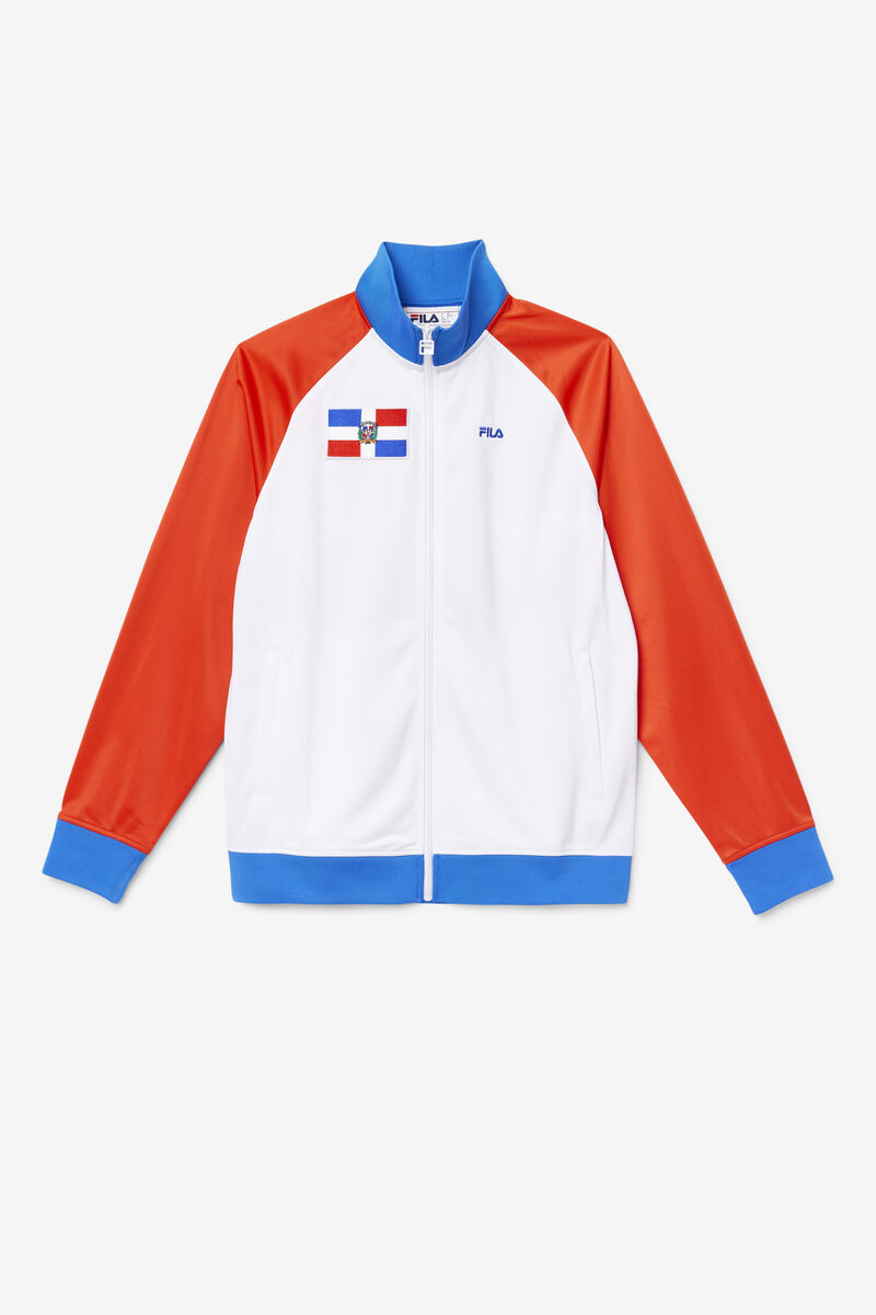 Fila Dominican Republic Track Jacket Träningsoverall Herr Röda Vita Blå | DYnMGnn2QjJ