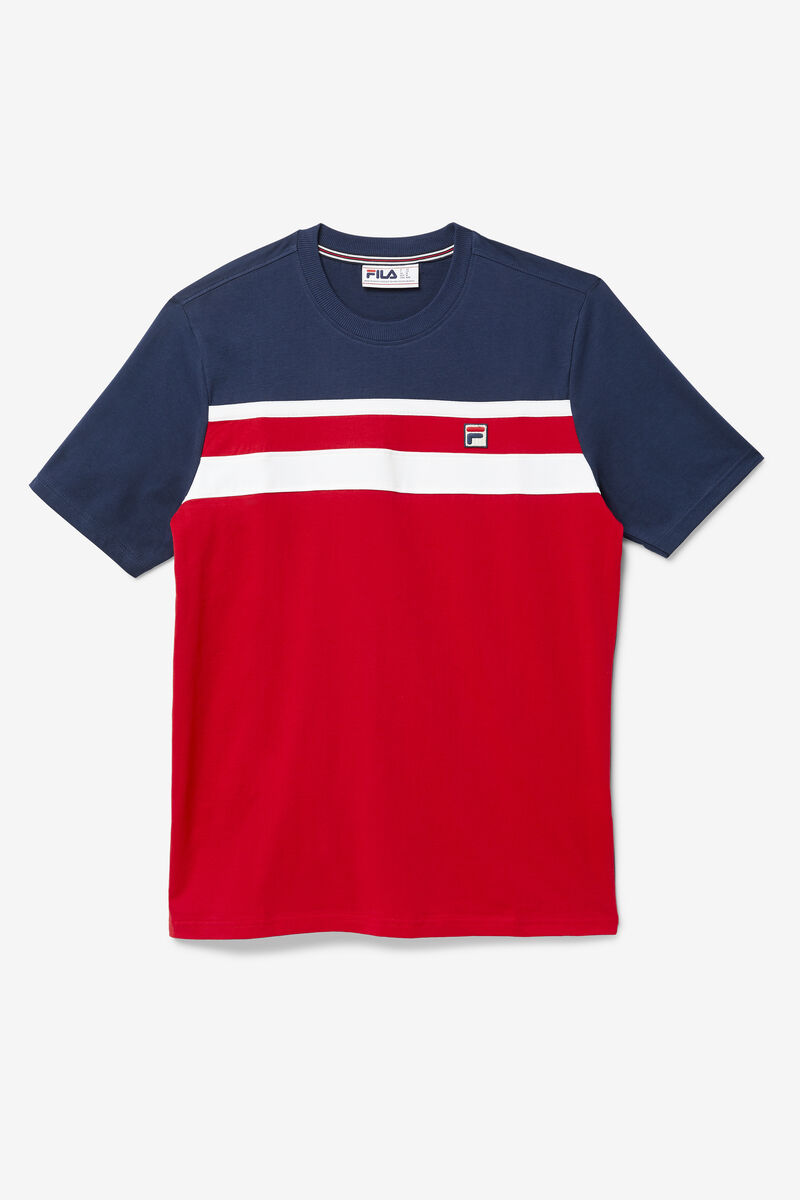 Fila Dover T-shirt Herr Röda Marinblå Vita | kZ7ywM2qWXg