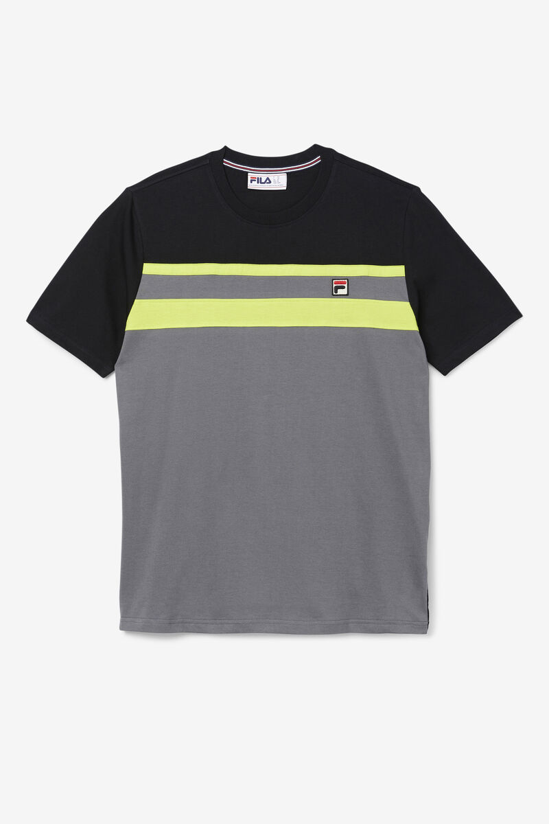 Fila Dover T-shirt Herr Svarta Ljusgröna | drA4esSAz1P