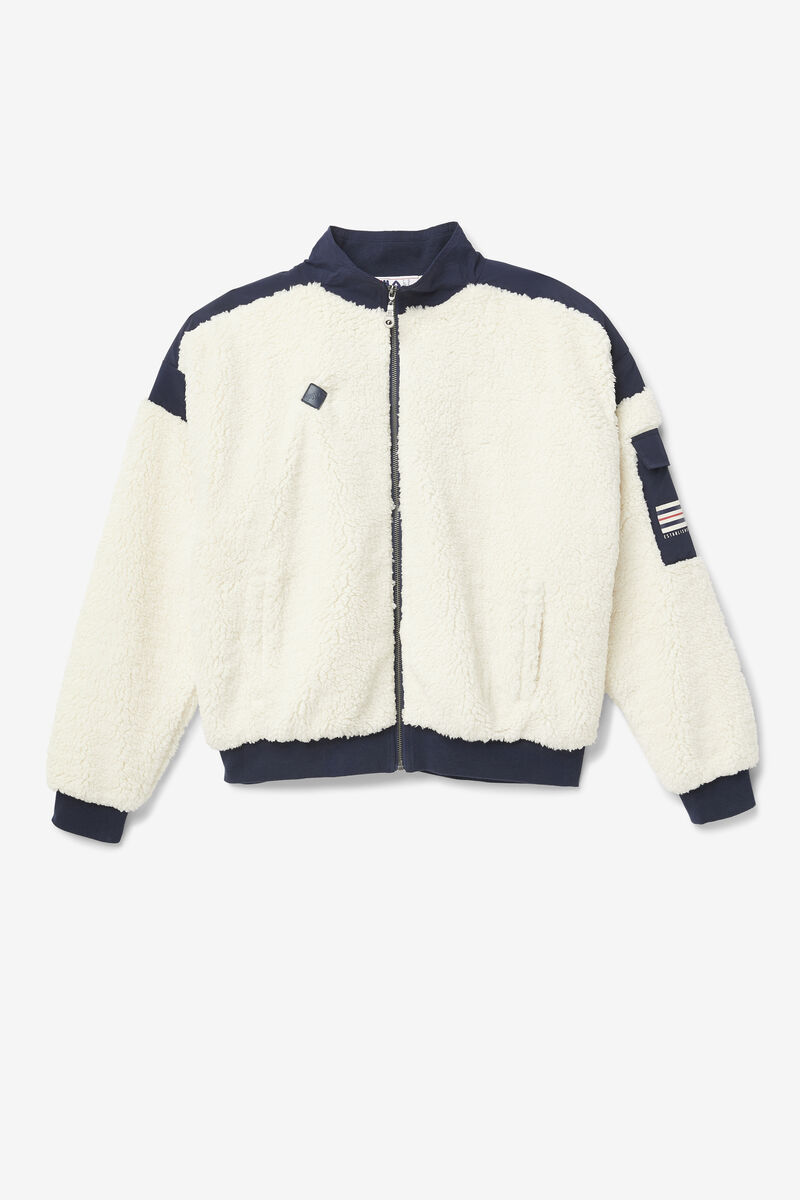 Fila Finsbury Sherpa Jacket Jacka Herr Marinblå Röda | GxJNrG8IHrt