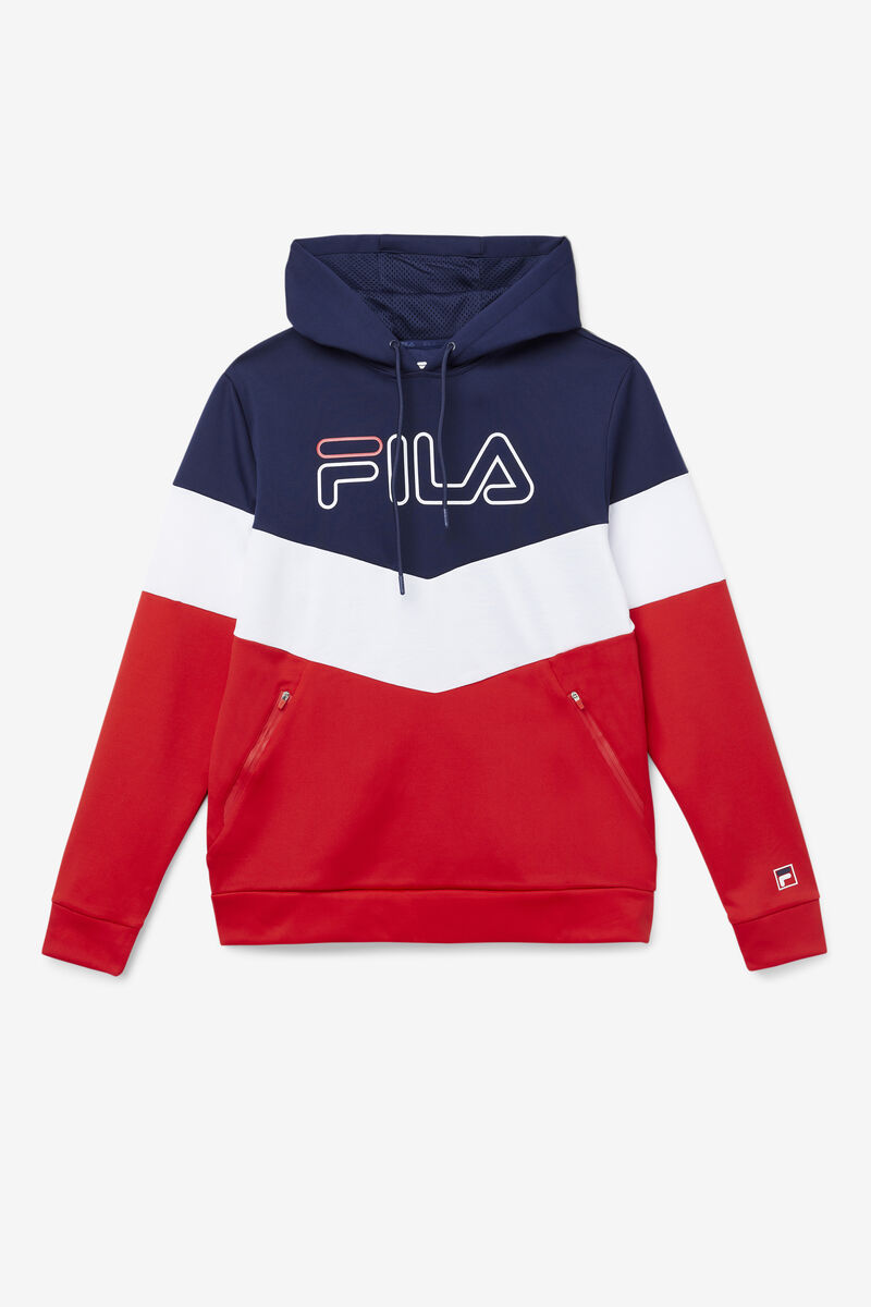 Fila Gerado Tech Hoodie Hoodie Herr Marinblå Röda Vita | x6oOPX8YRSn