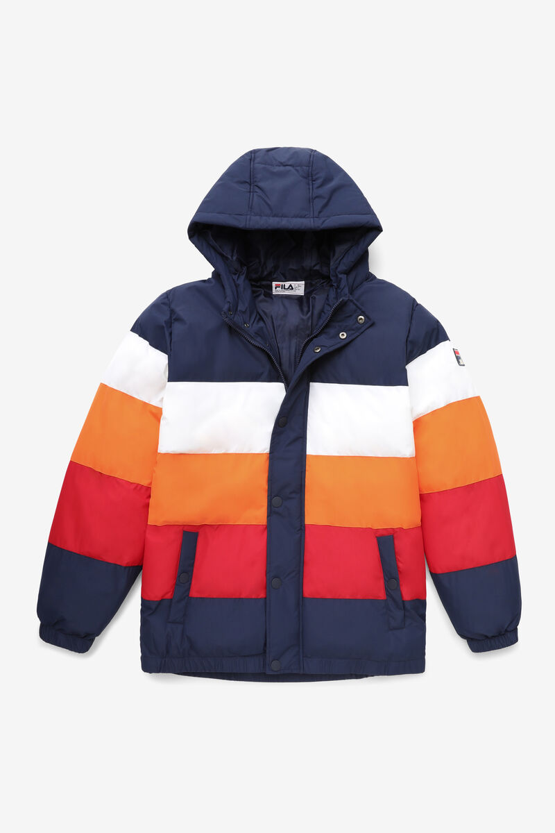 Fila Giovanni Puffa Jacket Jacka Herr Marinblå Vita Orange Röda | 1by7QIlgnxl