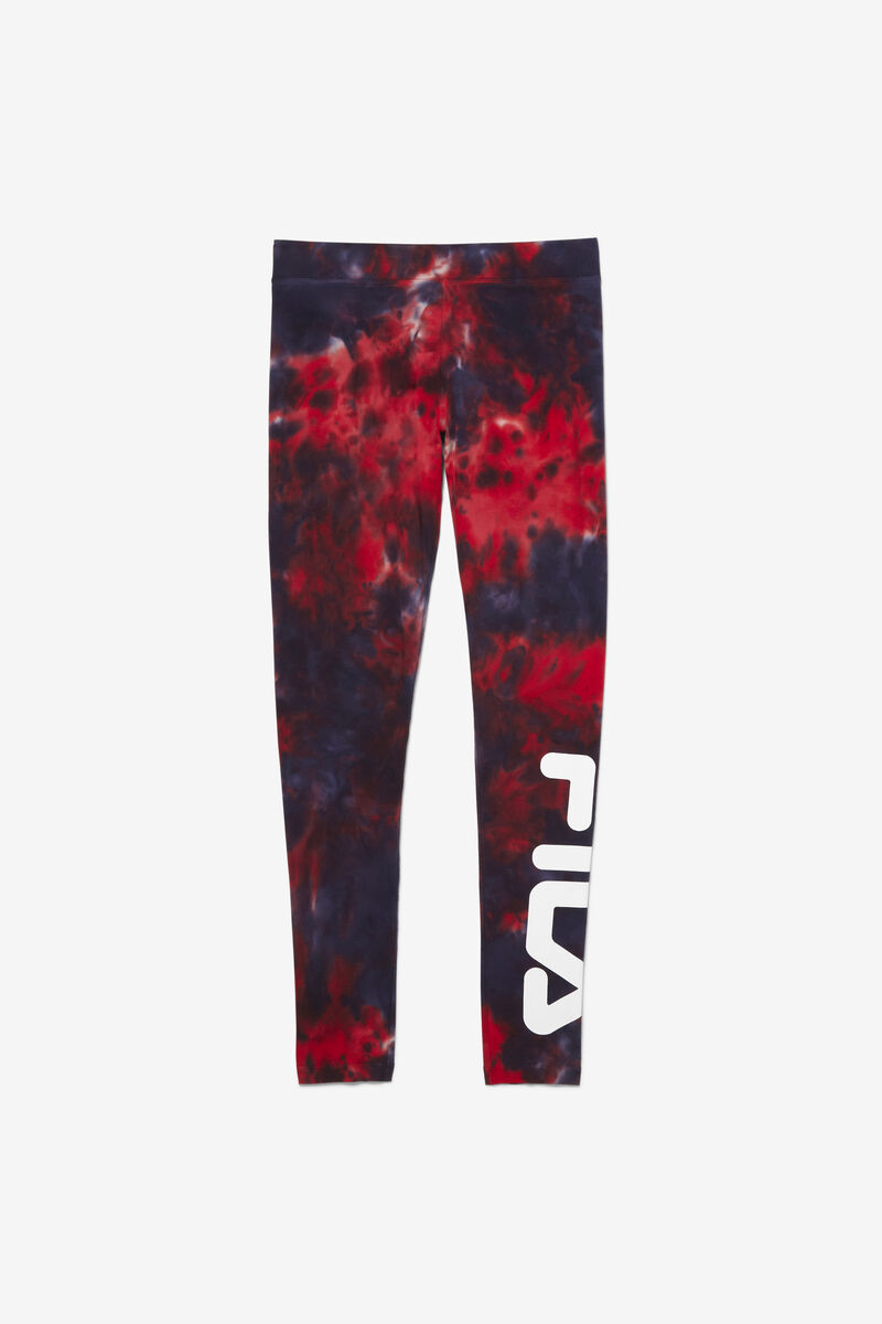 Fila Laila Tie Dye Legging Leggings Dam Marinblå Röda | Ek3yXcqtj2G