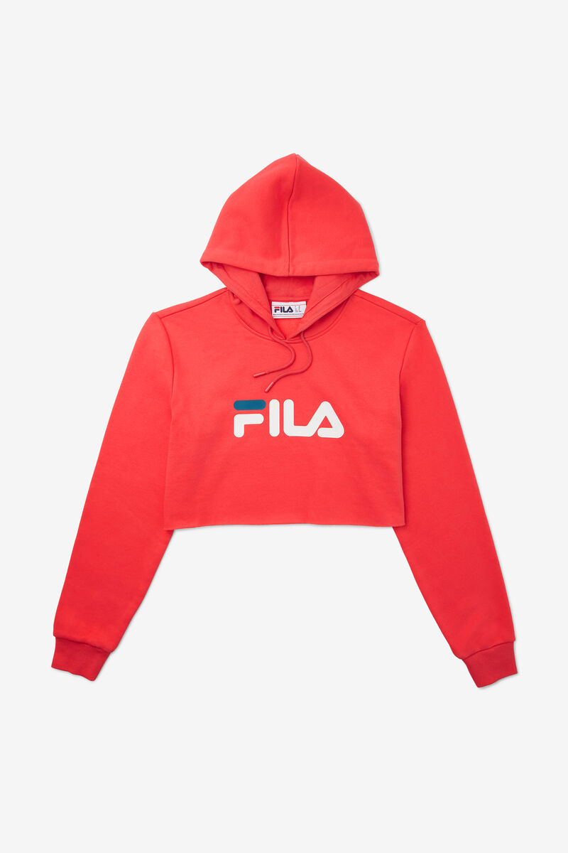Fila Lalage Cropped Hoodie Hoodie Dam Vita Blå | ZPEL4UdxUdr