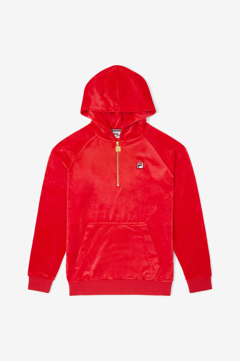 Fila Laurent Velour Hoodie Hoodie Herr Röda | xoDVfsgZ574