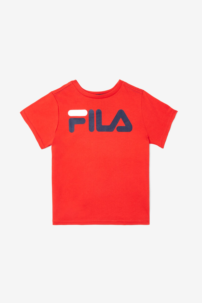 Fila Logo T-shirt Barn Röda | bwSZfCLMOiy