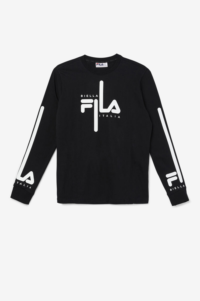Fila Martino Long Sleeve T-shirt Herr Svarta Vita | NGm4igsCelK