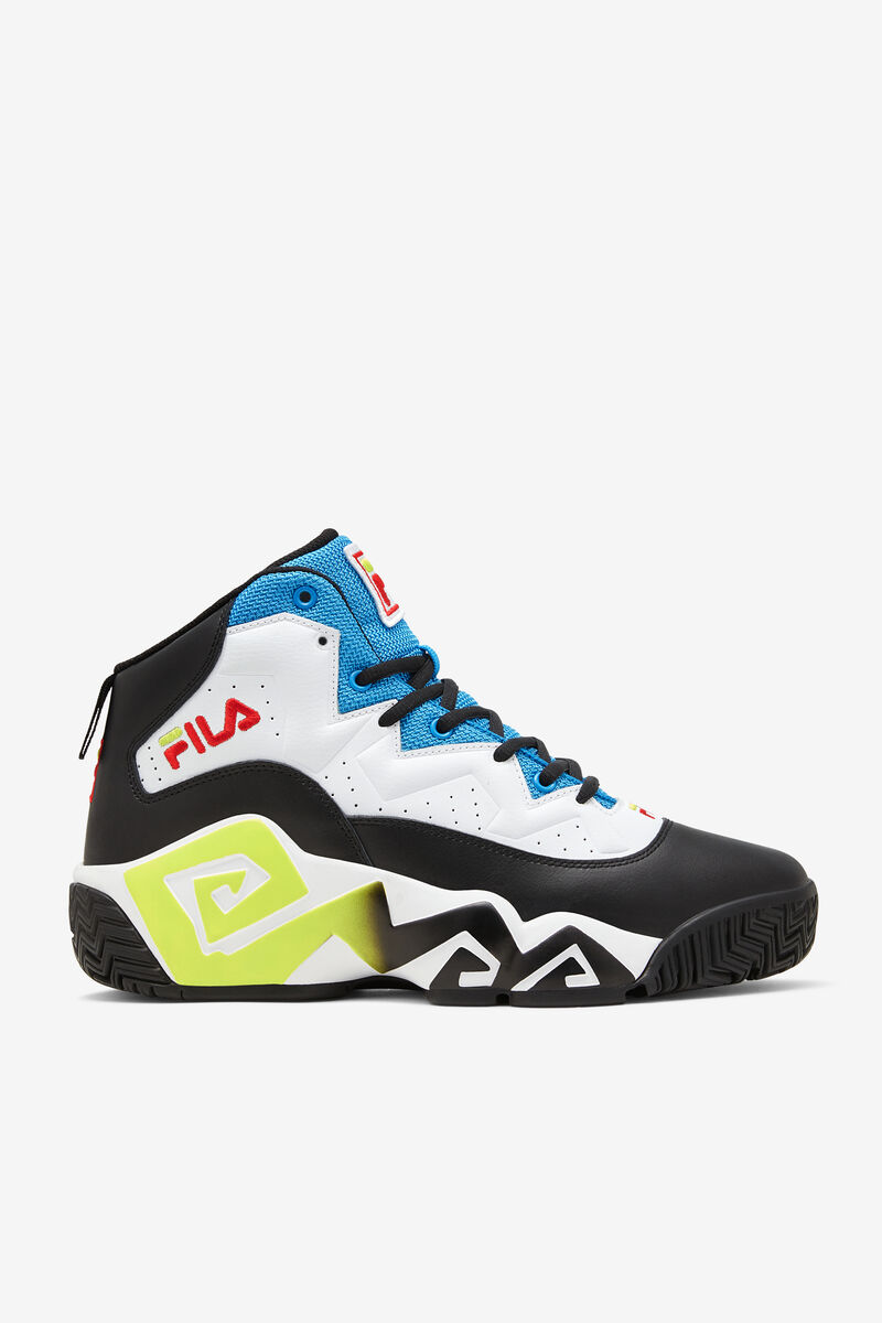 Fila Mb Retro Basketball Shoes | Fila Sneakers Herr Vita Svarta Blå | nayDoBldP9H
