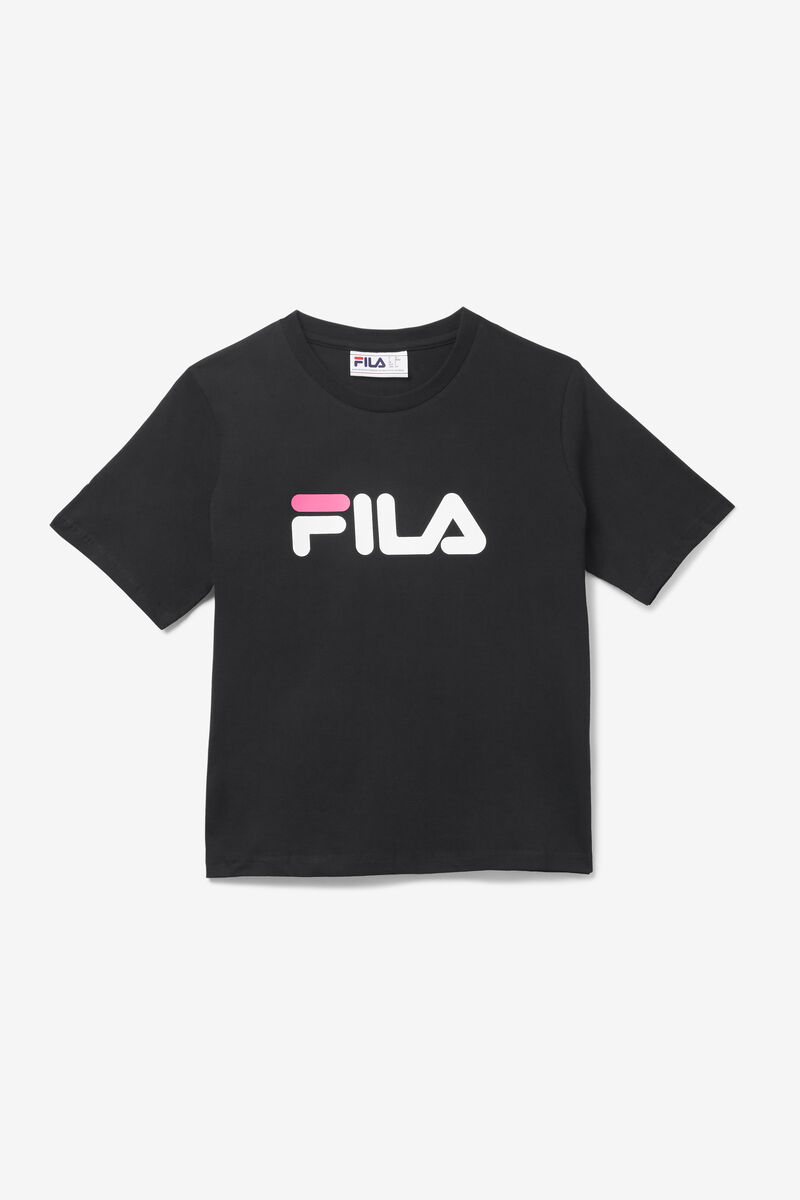 Fila Miss Eagle T-shirt Dam Svarta Vita Rosa | QiGV1ASAa6G