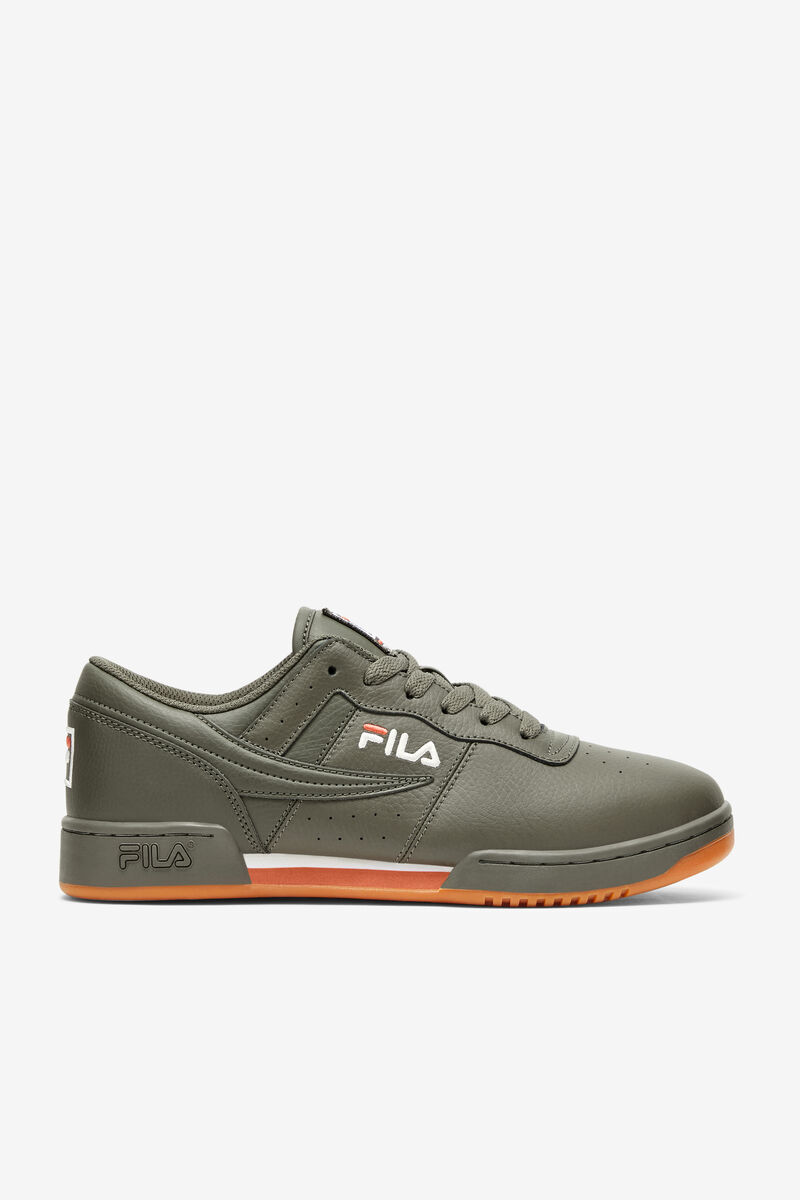 Fila Original Fitness Platta Skor Herr Olivgröna Vita Röda | Q9F2EC76ysr