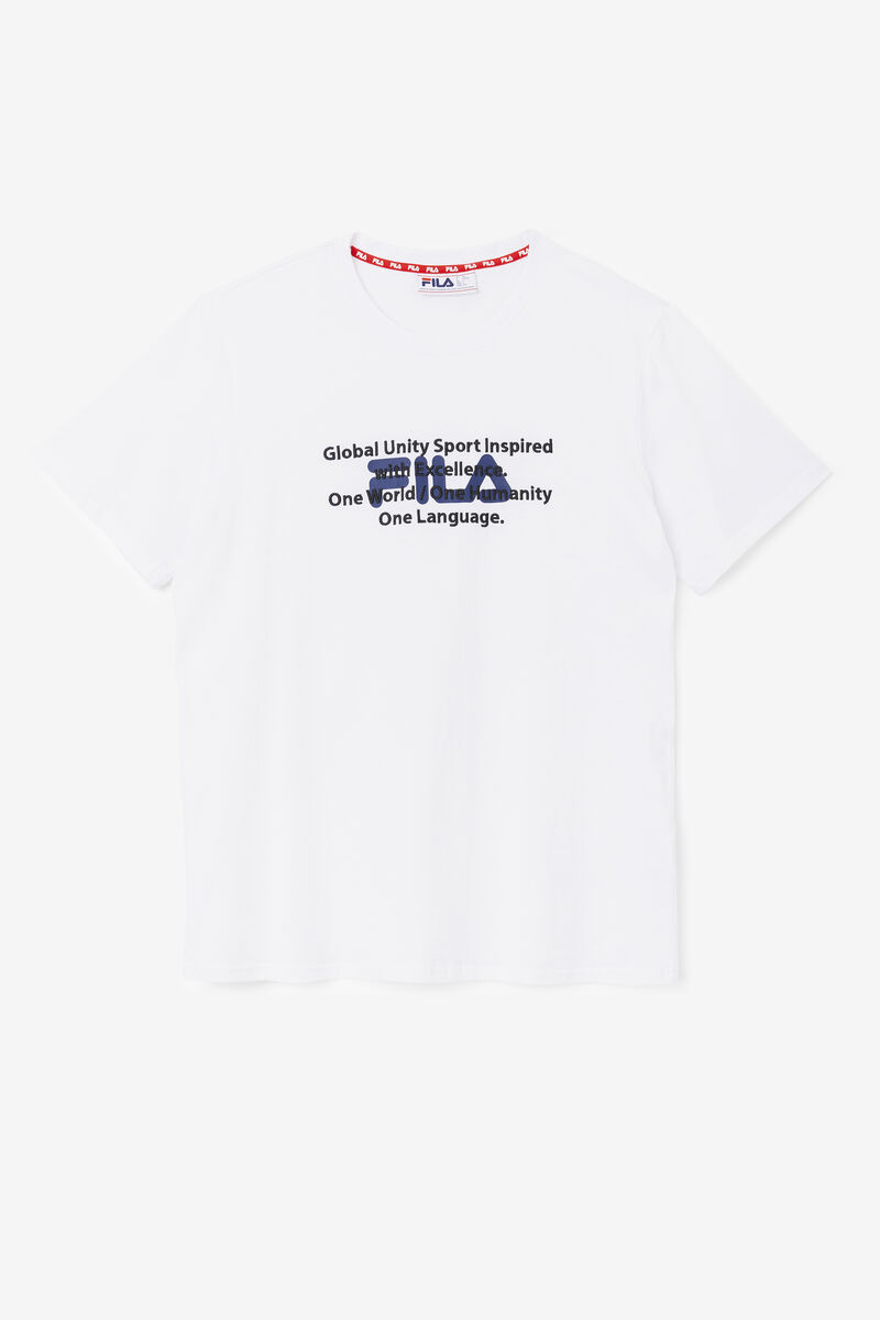 Fila Pepacton T-shirt Herr Vita | EjDcC8NNYIX