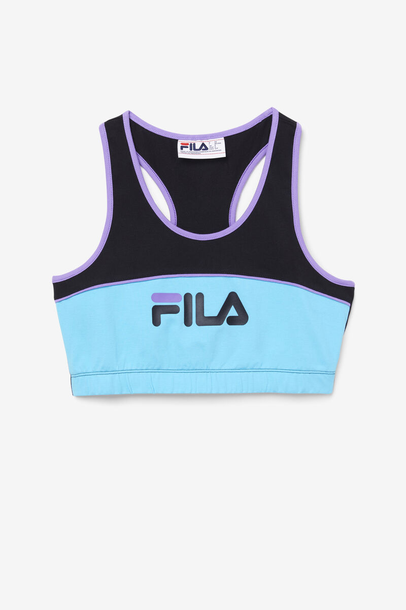 Fila Poesia Bra Top Shorts Dam Svarta Blå Lila | OKN6dbQgJcv