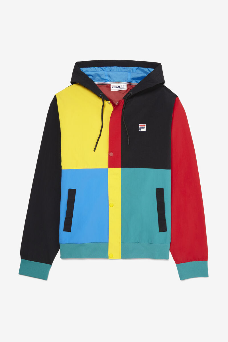 Fila Prentice Vind Jacket Jacka Herr Svarta Röda | S3QXnsBUohg