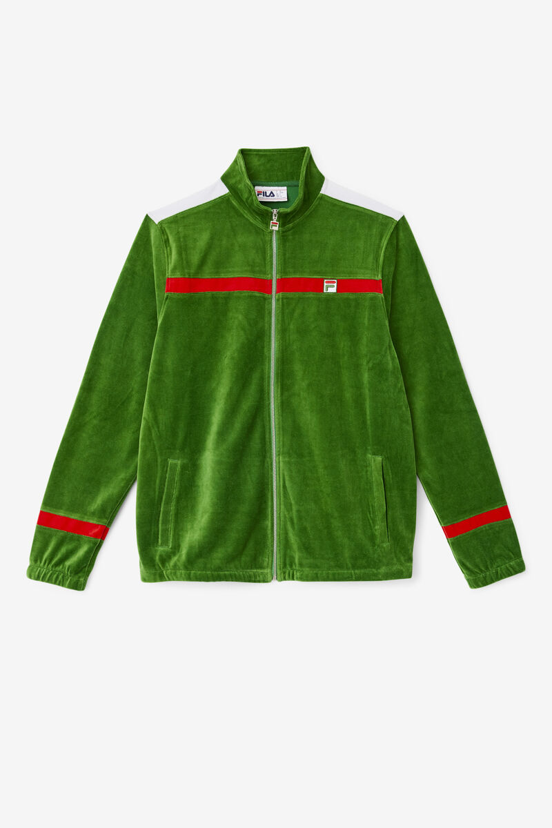 Fila Ravid Velour Jacket Träningsoverall Herr Vita Röda | lvd9kKwgh2k