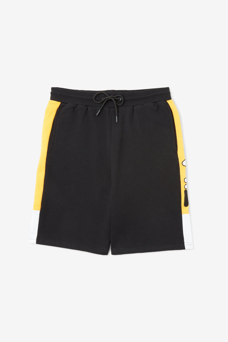 Fila Roy Kort Shorts Herr Svarta Gula Vita | 62hhrbPROwl