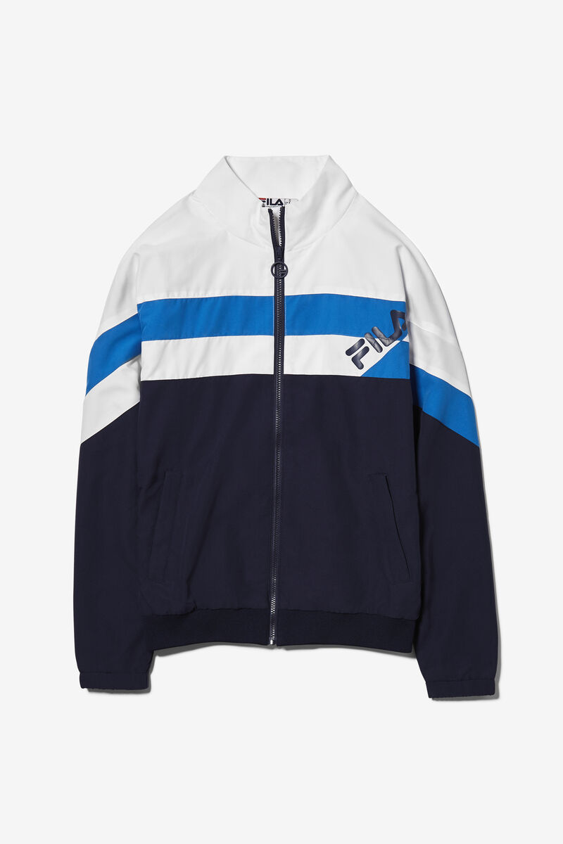 Fila Slade Track Jacket Träningsoverall Herr Marinblå Vita Blå | oLESQwWrvbh