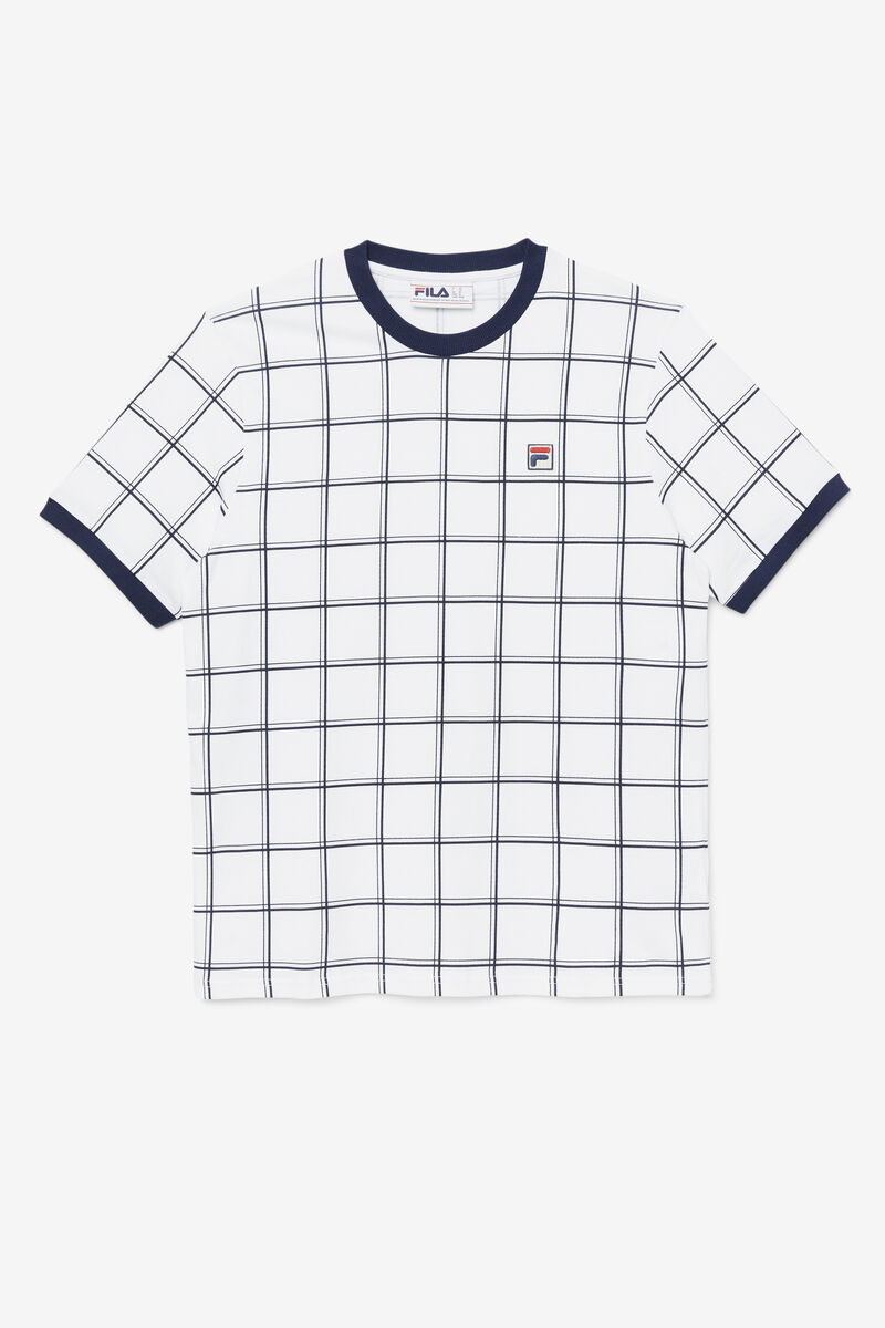 Fila Slate Ringer T-shirt Herr Vita | uGaTkY5VOoV