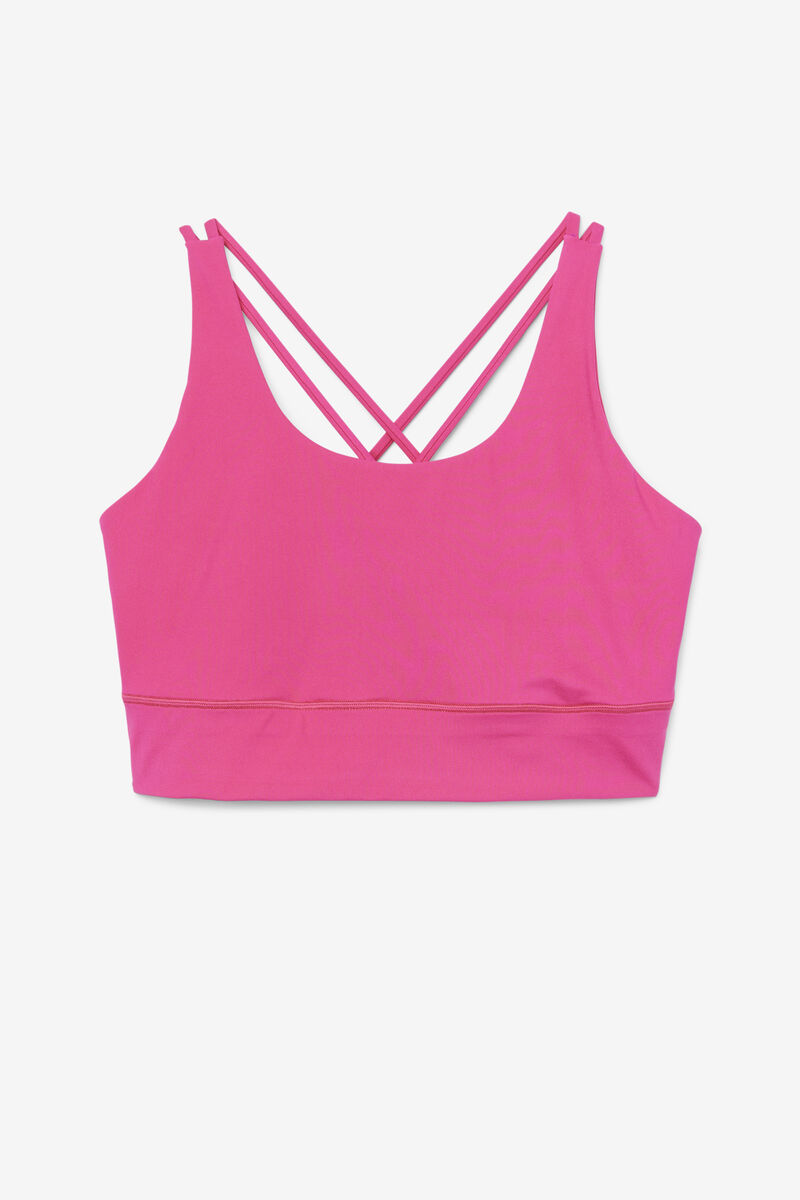 Fila Uplift Cross Back Bra Top Sport Bh Dam Ljusrosa | GKvHOlet9QD