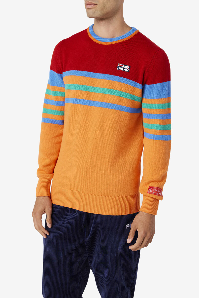 Fila 110 Cashmere Tröja Tröjor Herr Marinblå Gula Orange | gHjVk7gVLiq