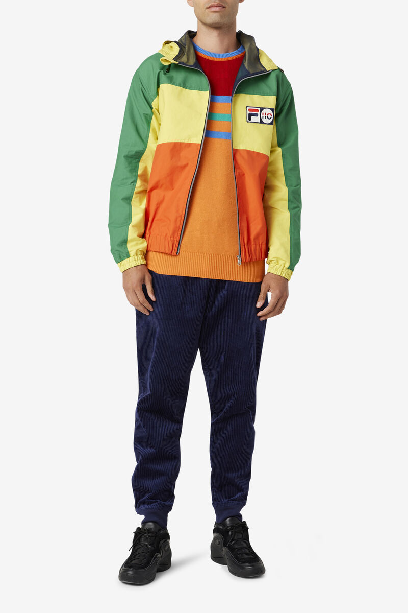 Fila 110 Cashmere Tröja Tröjor Herr Marinblå Gula Orange | gHjVk7gVLiq