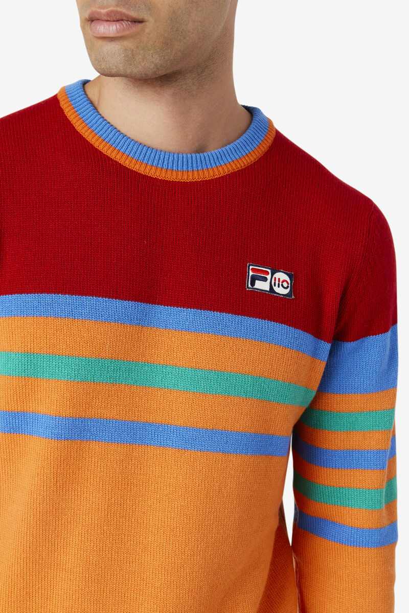 Fila 110 Cashmere Tröja Tröjor Herr Marinblå Gula Orange | gHjVk7gVLiq