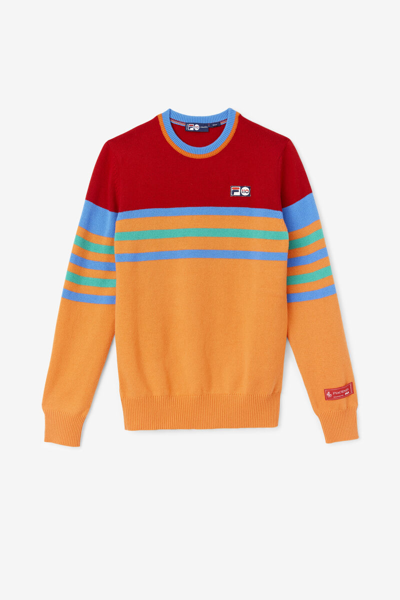 Fila 110 Cashmere Tröja Tröjor Herr Marinblå Gula Orange | gHjVk7gVLiq