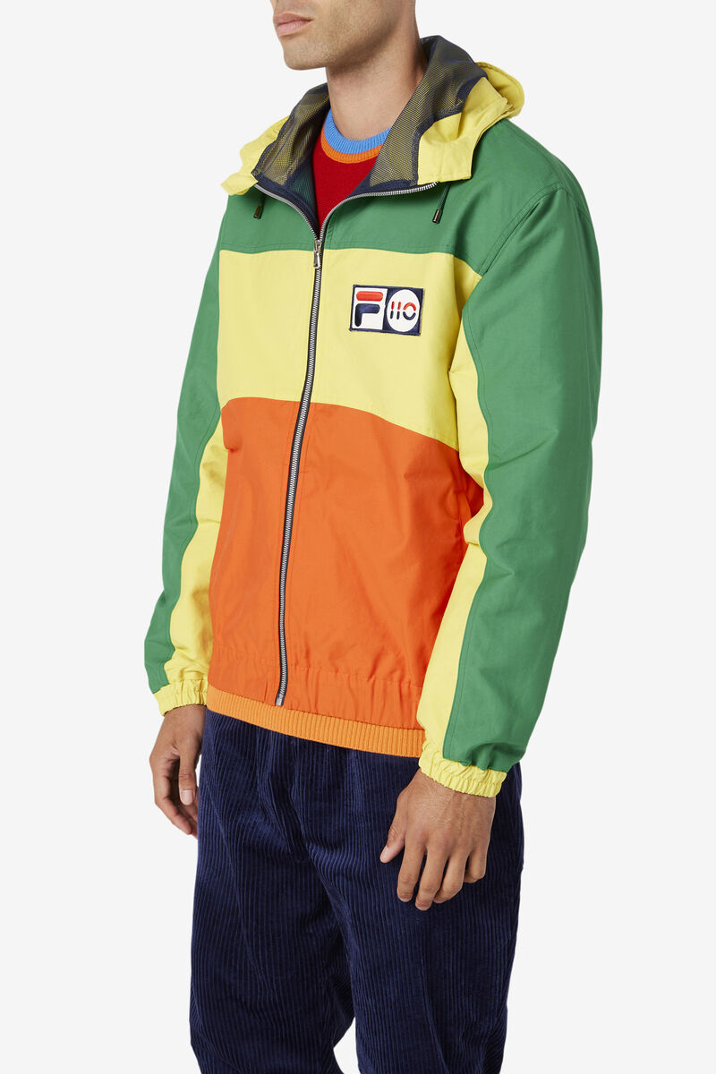 Fila 110 Performance Jacket Casual Kappor Herr Gröna Gula Orange | YiqshIyj4ql