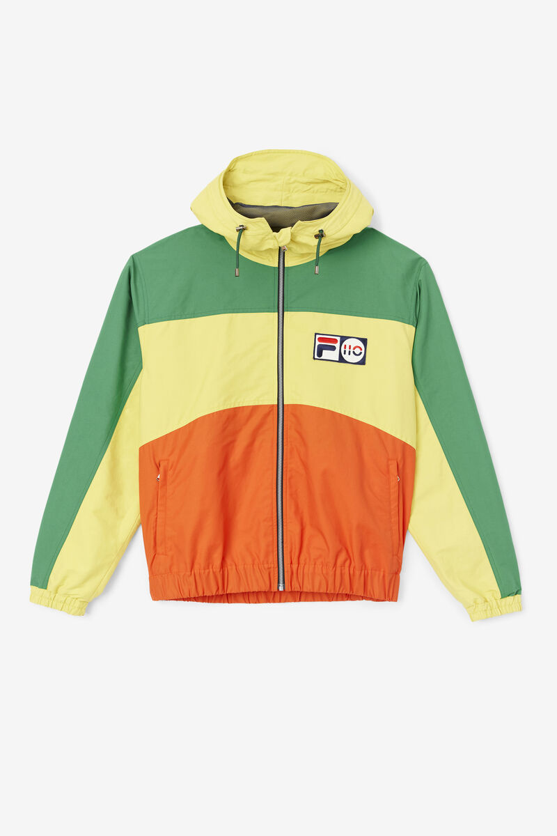 Fila 110 Performance Jacket Casual Kappor Herr Gröna Gula Orange | YiqshIyj4ql