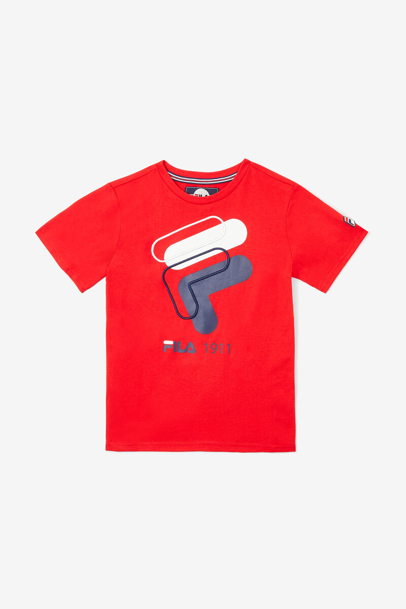 Fila 3d Logo T-shirt Barn Röda | av1CCrRN4NJ