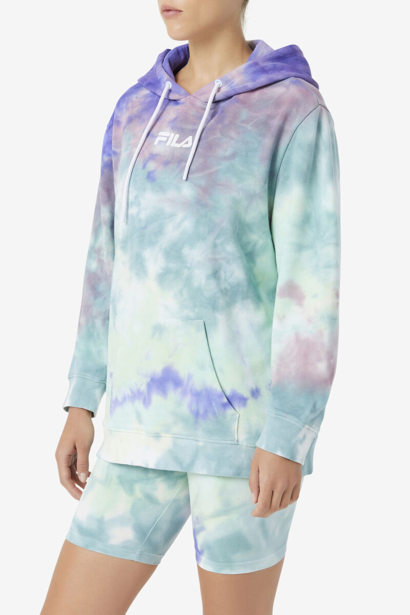 Fila Aerolynn Tie Dye Hoodie Hoodie Dam Blå | 9iSz9rSIvMY