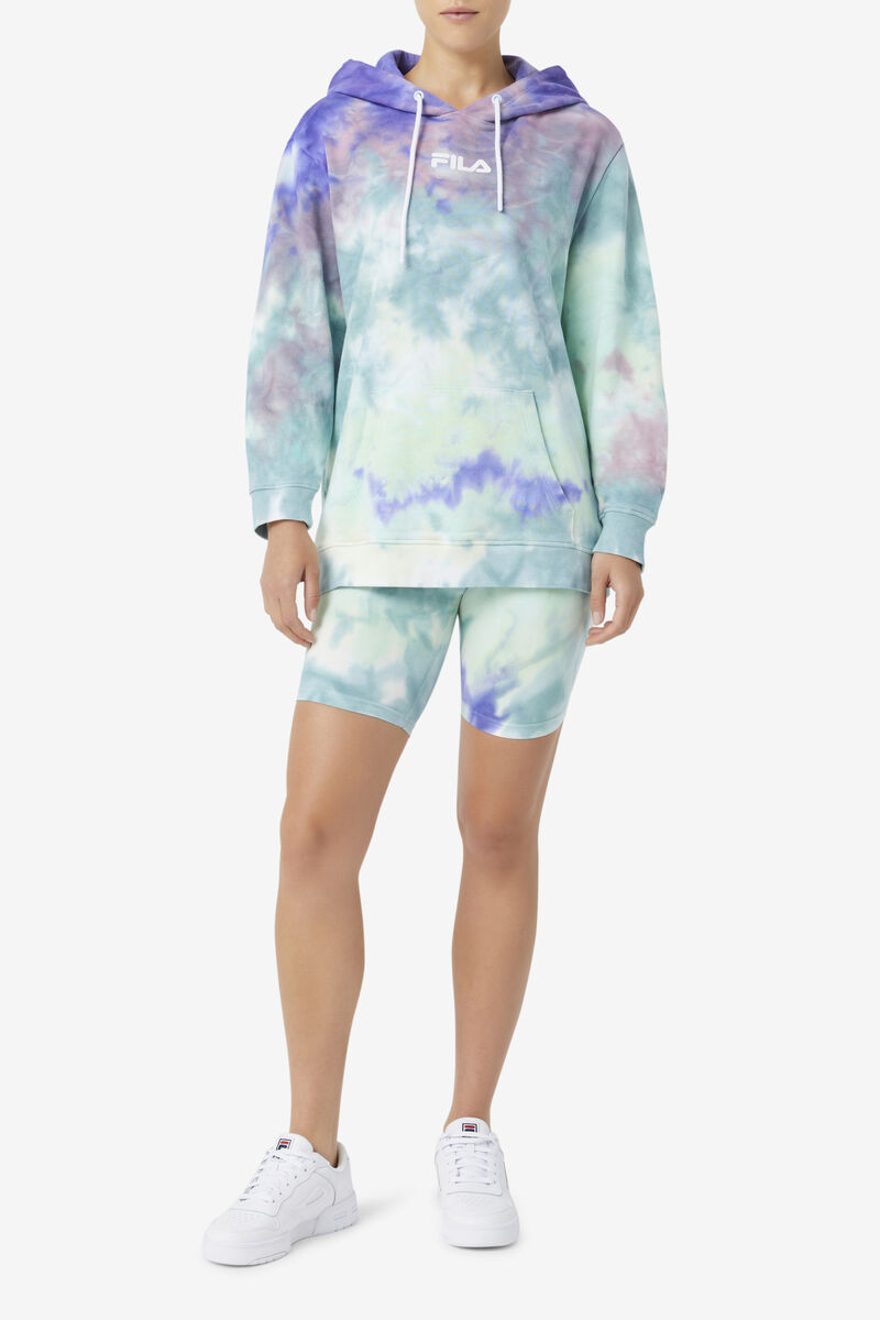 Fila Aerolynn Tie Dye Hoodie Hoodie Dam Blå | 9iSz9rSIvMY