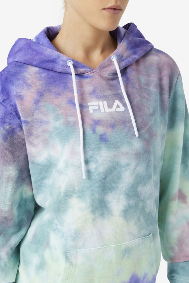 Fila Aerolynn Tie Dye Hoodie Hoodie Dam Blå | 9iSz9rSIvMY