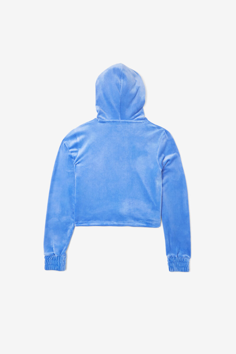 Fila Aitana Crop Velour Hoodie Hoodie Dam Svarta | mOJDEHBmuAA