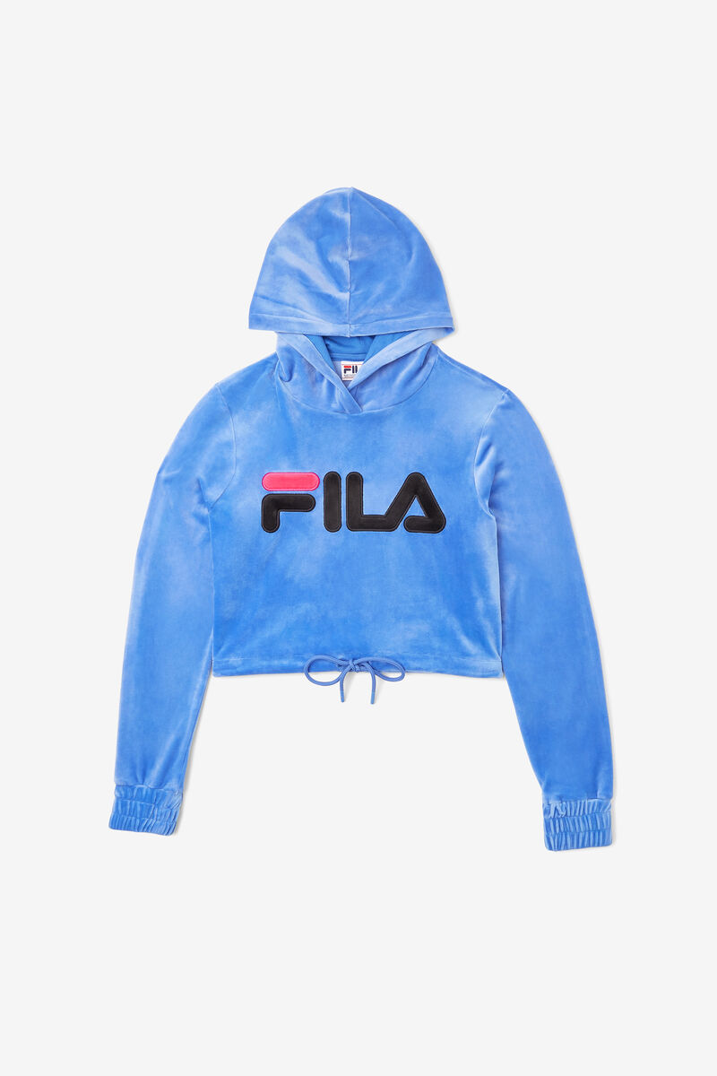 Fila Aitana Crop Velour Hoodie Hoodie Dam Svarta | mOJDEHBmuAA