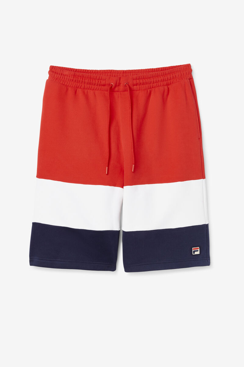 Fila Alanzo Kort Shorts Herr Röda Vita Marinblå | Sfm6UM3YF2S