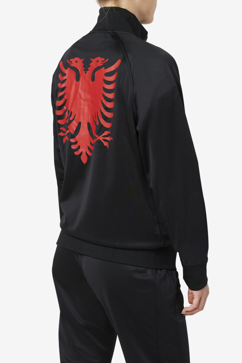 Fila Albania Track Jacket Jacka Dam Svarta Röda | CzBpP2Y7DNZ