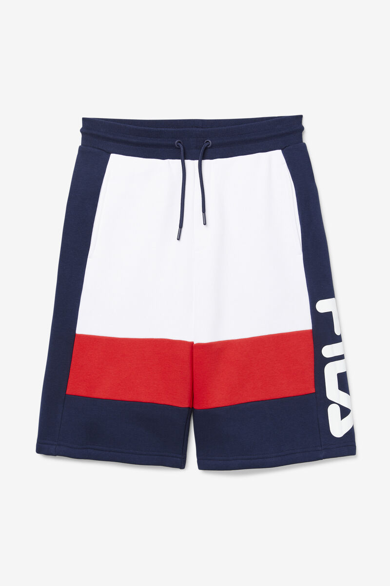 Fila Ansel Kort Shorts Herr Marinblå Vita Röda | QAHDcn2Prrl