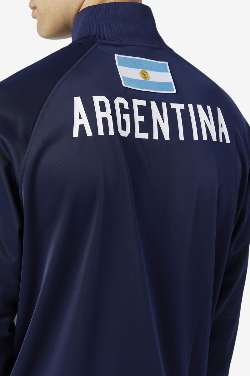 Fila Argentina Track Jacket Träningsoverall Herr Marinblå Vita | hDi7FSkWCIq