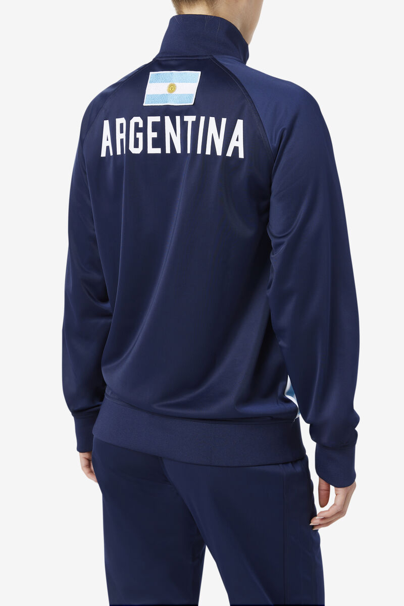 Fila Argentina Track Jacket Träningsoverall Dam Marinblå Vita | qsUlFNvGUta