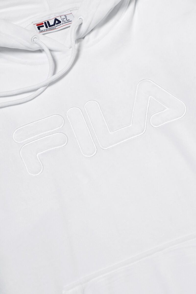 Fila Asher Velour Hoodie Hoodie Herr Vita | 4iez2QIFJZ3