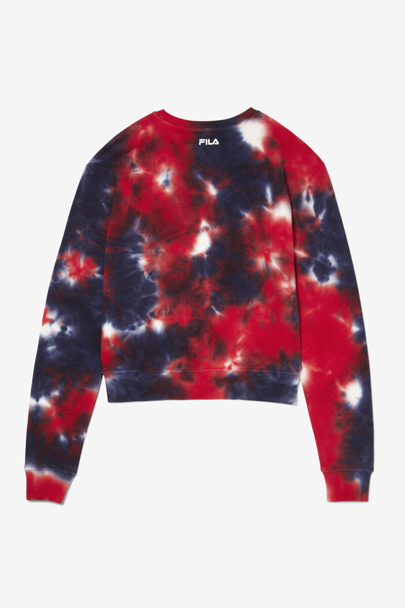 Fila Ashley Tie Dye Sweatshirt Tröjor Dam Marinblå Röda | GH5vUtJJuqi