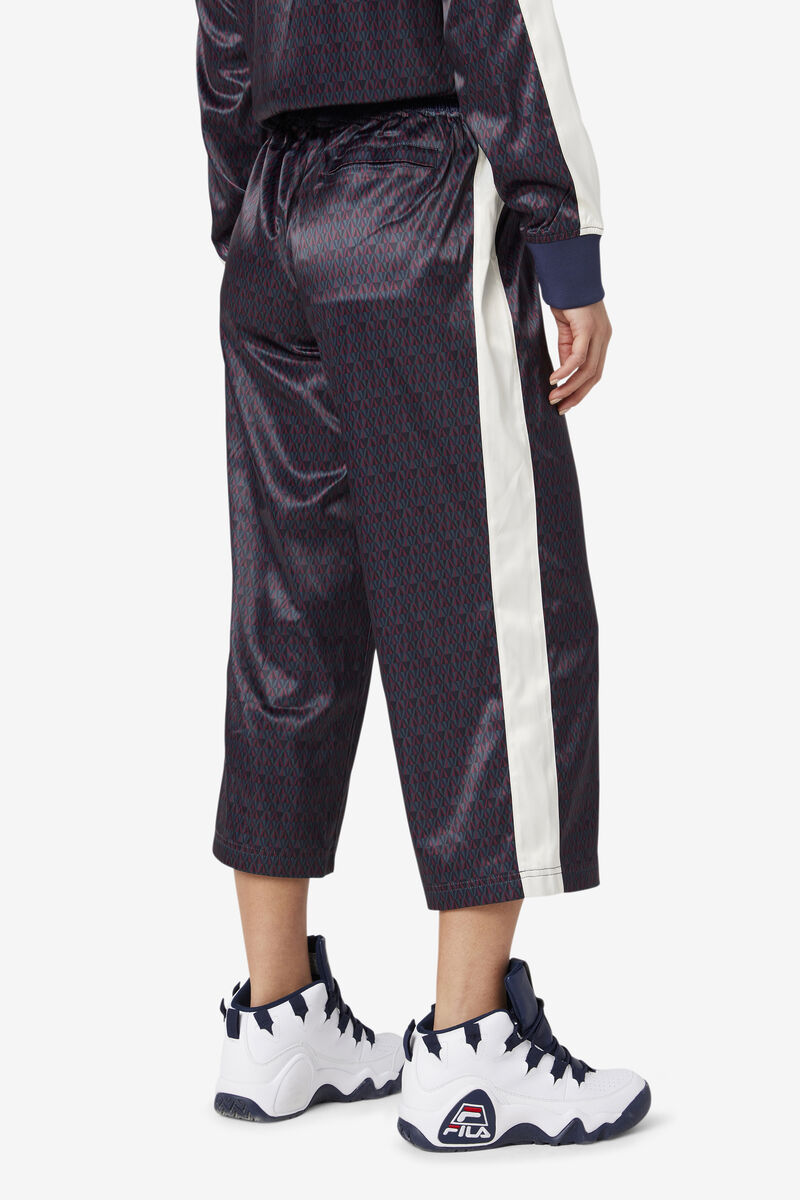 Fila Aviana Cropped Satin Pant Byxor Dam Marinblå | 7pgL7GKq6Is