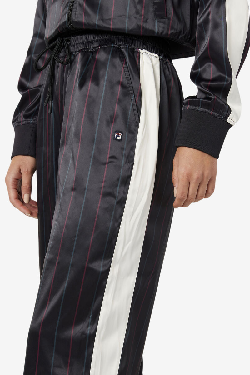 Fila Aviana Cropped Satin Pant Byxor Dam Svarta | QrTtk1MsaGi