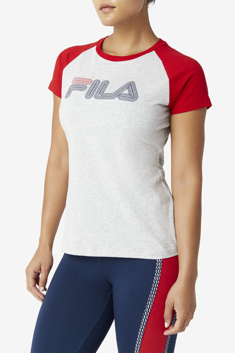 Fila Baseball T-shirt Dam Röda | vf3Bfz6DURB