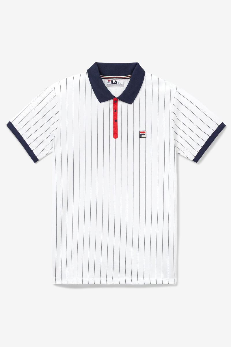 Fila Bb1 Polo Polo Shirt Herr Vita Marinblå Röda | fZswxbQEDdy