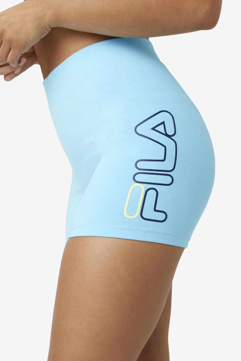 Fila Beatriz High Midja Bike Shorts Shorts Dam Blå Marinblå | fBTvevME64g