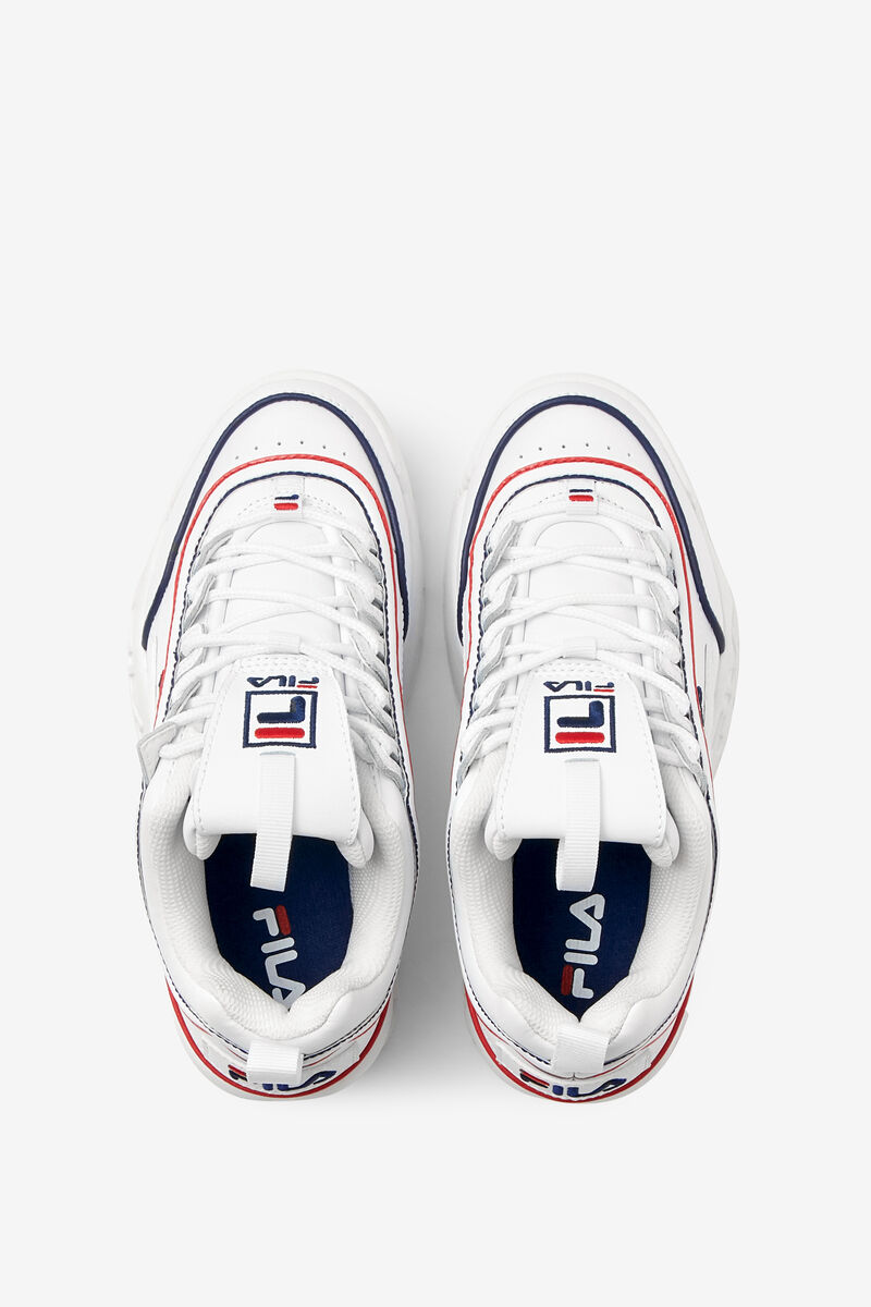 Fila Big Disruptor 2 Contrast Piping Platform Skor Barn Vita Marinblå Röda | bAazF8t1aFP