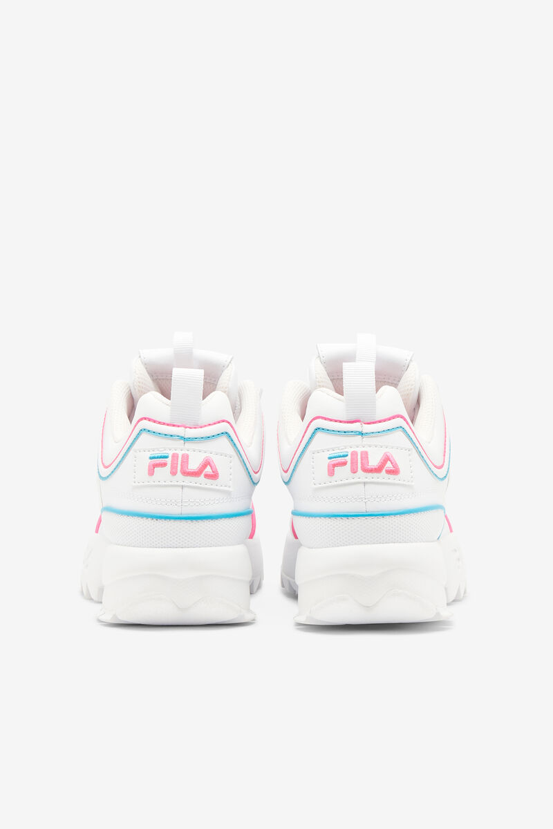 Fila Big Disruptor 2 Contrast Piping Platform Skor Barn Vita Rosa Blå | yfAGE3WYslO